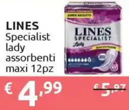 Ipersoap LINES Specialist lady assorbenti maxi offerta