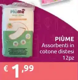 Ipersoap PIÙME Assorbenti in cotone distesi offerta