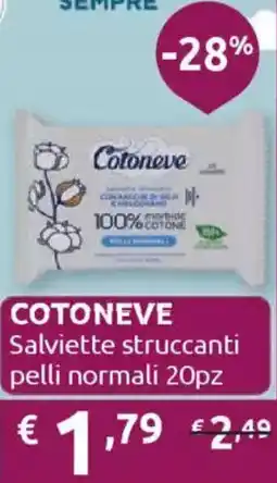Ipersoap COTONEVE Salviette struccanti pelli normali offerta
