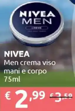 Ipersoap NIVEA Men crema viso mani e corpo offerta