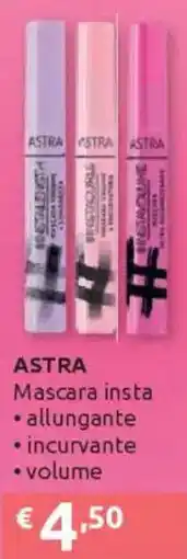 Ipersoap ASTRA Mascara insta, allungante, incurvante, volume offerta