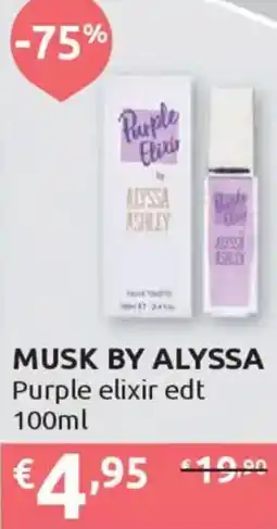 Ipersoap MUSK BY ALYSSA Purple elixir edt offerta