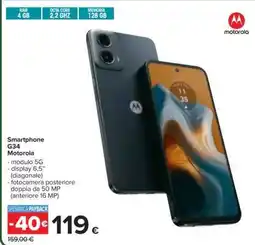 Carrefour Smartphone G34 Motorola offerta