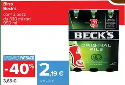Carrefour Birra Beck's offerta