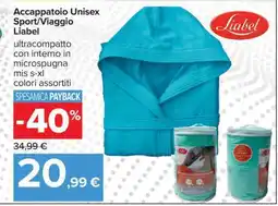 Carrefour Accappatoio Unisex Sport/Viaggio Liabel offerta