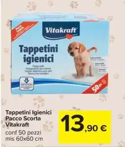 Carrefour Tappetini Igienici Pacco Scorta Vitakraft offerta