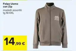 Carrefour Felpa Uomo con Zip offerta