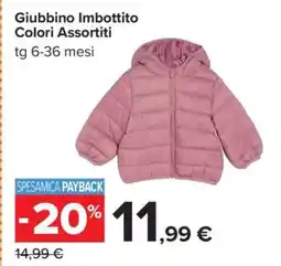 Carrefour Giubbino Imbottito Colori Assortiti offerta