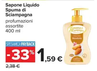 Carrefour SAPONE LIQUIDO SPUMA DI SCIAMPAGNA offerta