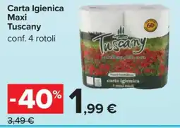 Carrefour Carta Igienica Maxi Tuscany offerta