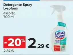 Carrefour Detergente Spray Lysoform offerta