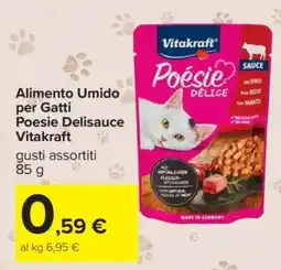 Carrefour Alimento Umido per Gatti Poesie Delisauce Vitakraft offerta