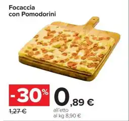Carrefour FOCACCIA CON POMODORINI offerta
