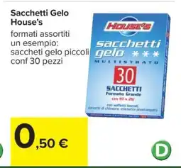 Carrefour Sacchetti Gelo House’s offerta
