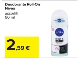 Carrefour Deodorante Roll-On Nivea offerta