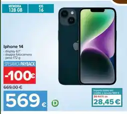 Carrefour iPhone 14 offerta