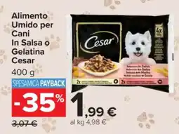 Carrefour Alimento Umido per Cani In Salsa o Gelatina Cesar offerta