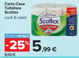 Carrefour CARTA CASA TUTTOFARE SCOTTEX offerta