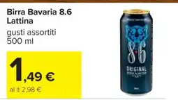 Carrefour Birra Bavaria 8.6 Lattina offerta