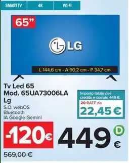 Carrefour Tv Led 65 offerta