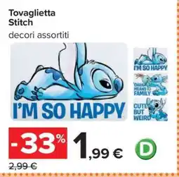 Carrefour Tovaglietta Stitch offerta