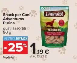 Carrefour Snack per Cani Adventuros Purina offerta