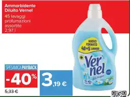 Carrefour Ammorbidente Diluìto Vernel offerta