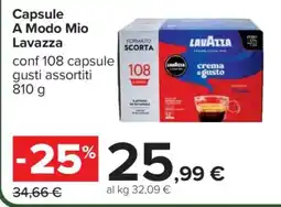 Carrefour Capsule A Modo Mio Lavazza offerta