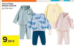 Carrefour Tuta in Felpa Modelli Assortiti offerta