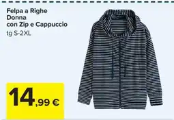 Carrefour Felpa a Righe Donna offerta