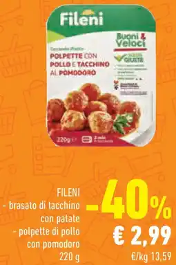 Conad Fileni brasato di tacchino con patate offerta