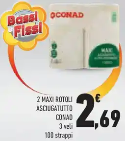 Conad 2 maxi rotoli asciugatutto CONAD offerta