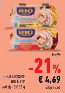 Conad Insalatissime RIO MARE vari tipi offerta