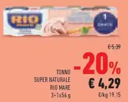 Conad Tonno super naturale RIO MARE offerta