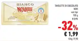 Conad Tavolette di cioccolato NOVI offerta
