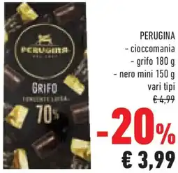 Conad PERUGINA cioccomania grifo nero mini offerta