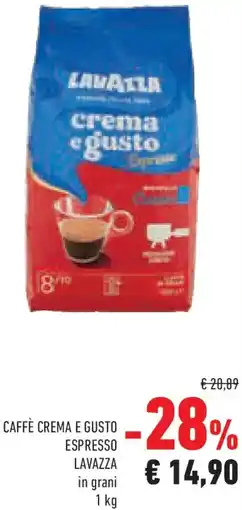 Conad Caffè crema e gusto espresso LAVAZZA offerta