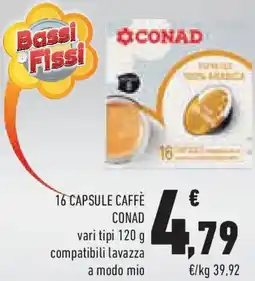 Conad 16 capsule caffè CONAD offerta