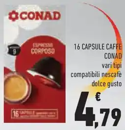 Conad 16 capsule caffe CONAD offerta