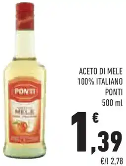 Conad Aceto di mele 100% italiano PONTI offerta