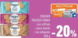 Conad Cracker piacersi CONAD offerta