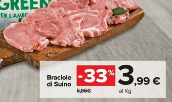 Carrefour Market Braciole di suino offerta
