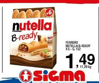 Sigma Nutella b-ready offerta