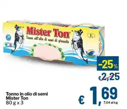 Qui Discount Tonno in olio di semi Mister Ton offerta
