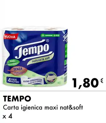 Iper Tosano TEMPO Carta igienica maxi nat&soft offerta