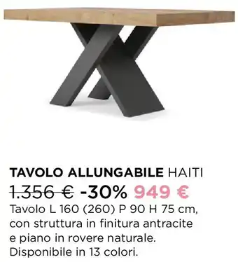 Tavolo allungabile haiti