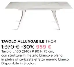 Ricci Casa Tavolo allungabile thor offerta