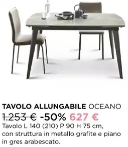 Ricci Casa Tavolo allungabile oceano offerta