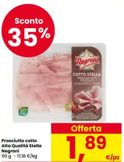 Eurospar Prosciutto cotto Alta Qualità Stella Negroni offerta
