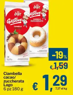 Qui Discount Ciambella cacao/ zuccherata Lago offerta